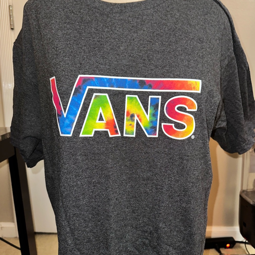 Vans Charcoal Tee with White Logo